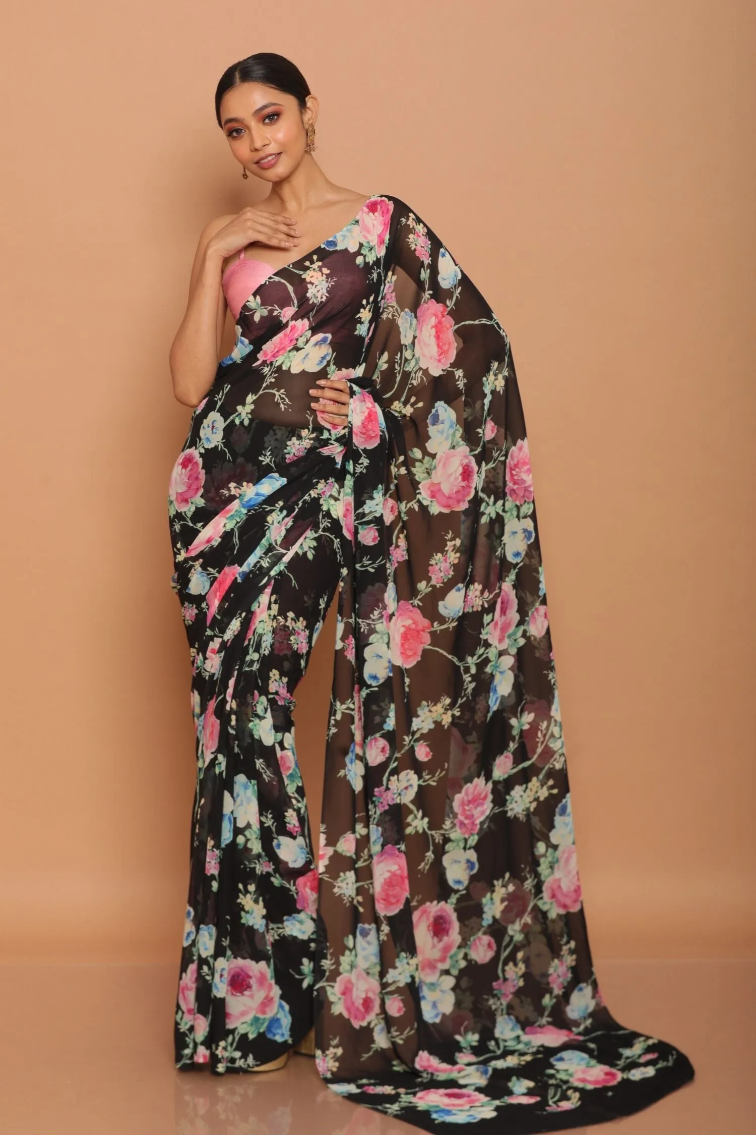 Printed Georgette Saree