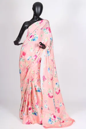 Printed Satin Saree