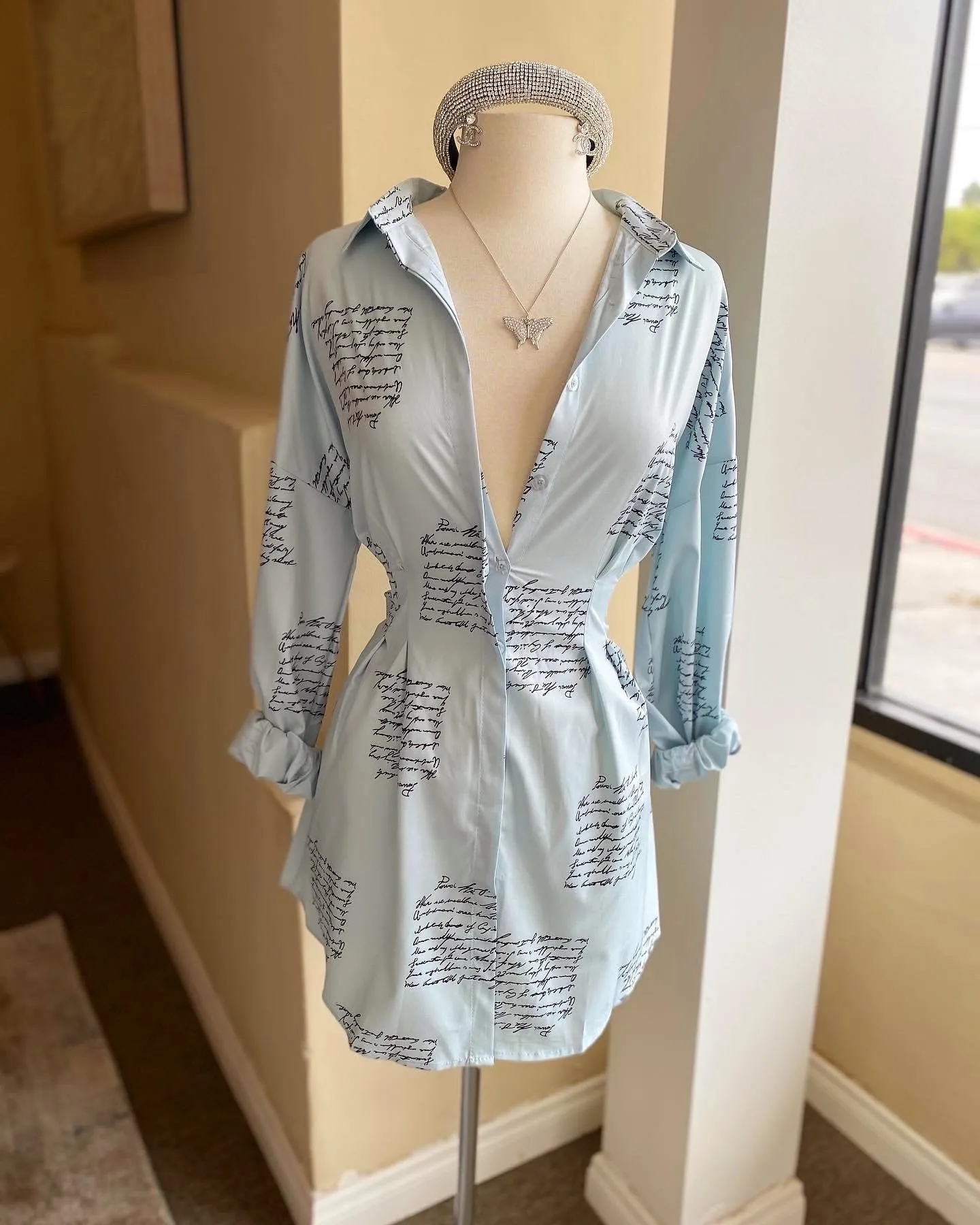 Printed Shirt Dress