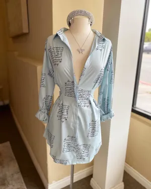 Printed Shirt Dress