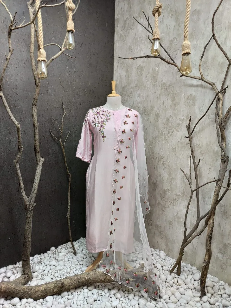 Pure muslin silk Kurti Indian Kurti for women simple Kurti daily wear Kurti long gown size 44 plus size kurti maternity kurti