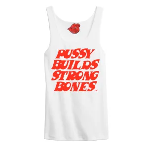 " PBSB " RED ON WHITE TANK TOP DRESS