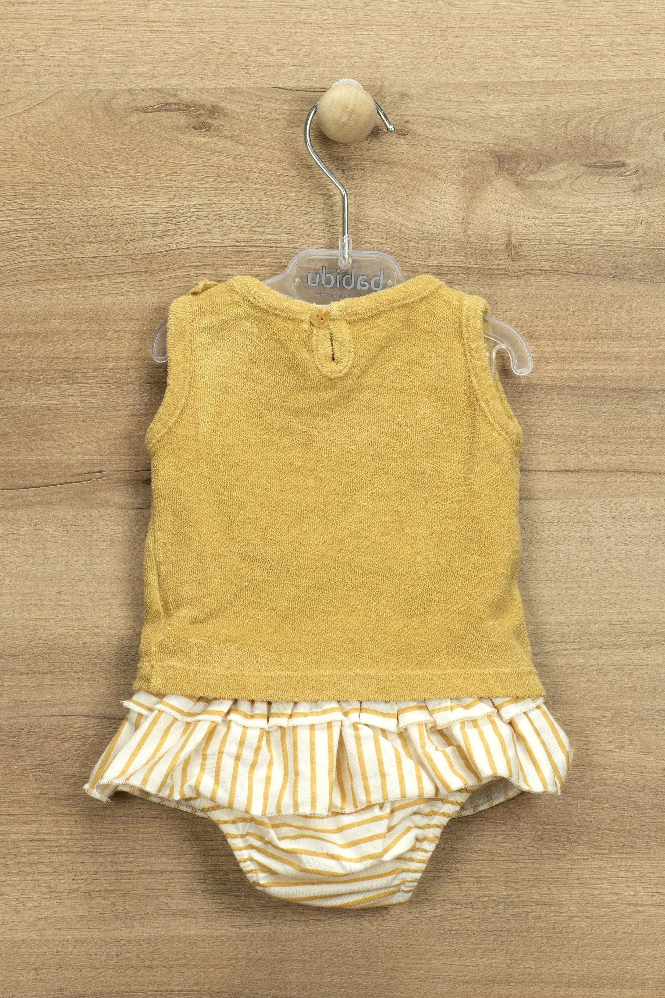 "Addie" Blouse & Striped Ruffle Bloomers