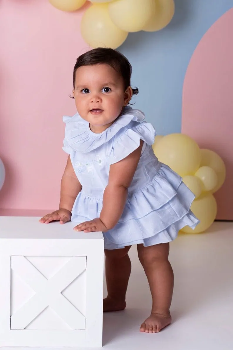 "Ceillia" Blue Frilled Blouse & Bloomers