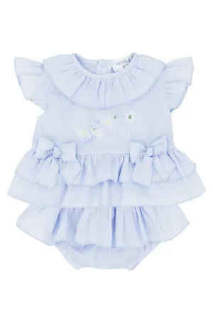 "Ceillia" Blue Frilled Blouse & Bloomers