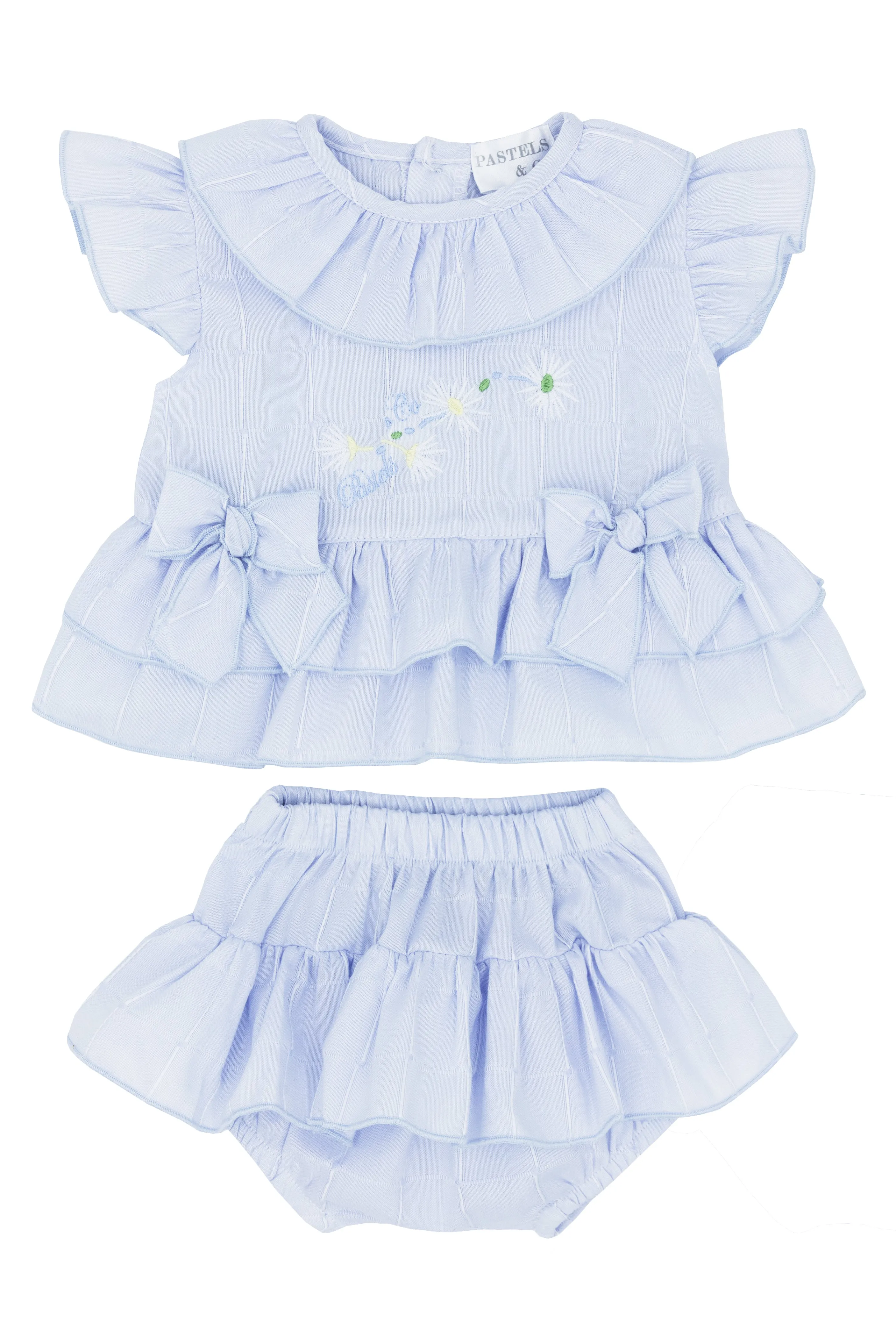 "Ceillia" Blue Frilled Blouse & Bloomers