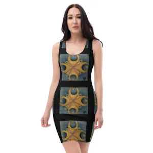 "Mohammad's Starburst" Black - Tank Sheath Dress
