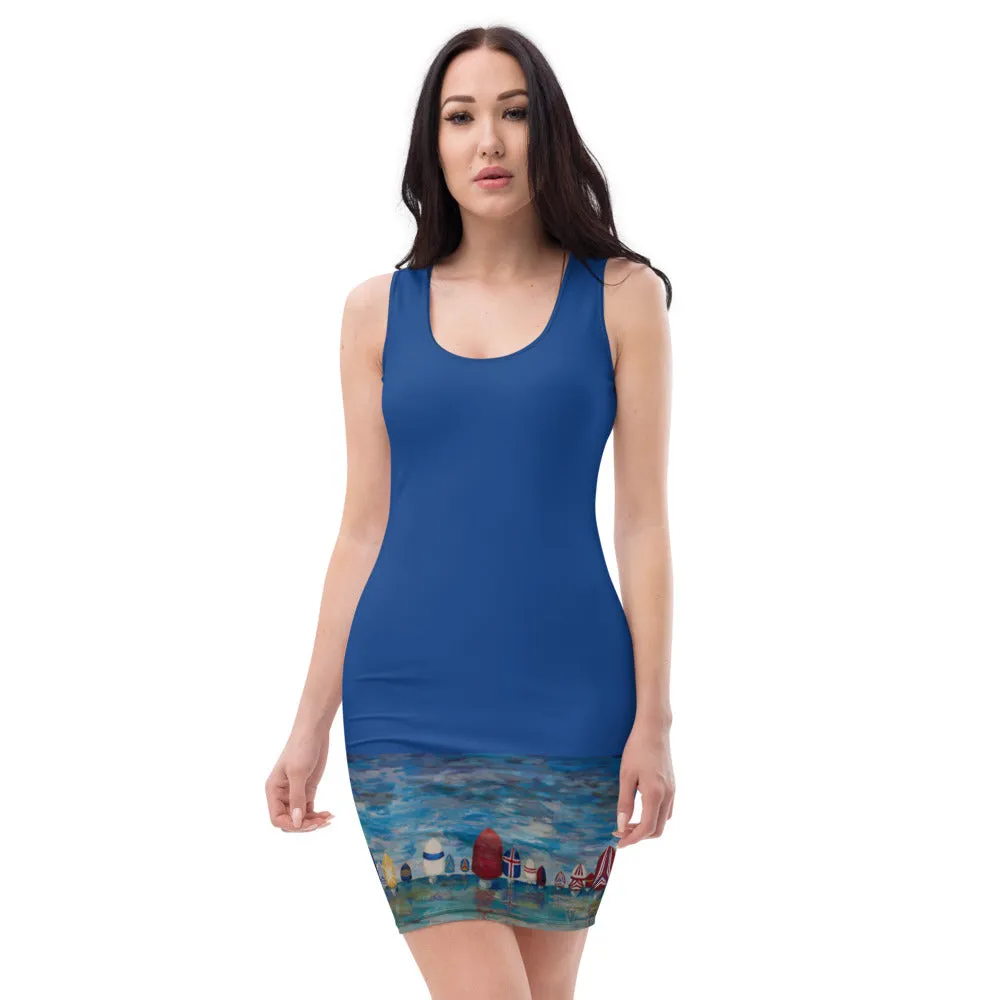 "Spinnaker Party" - Blue - Tank Sheath Dress