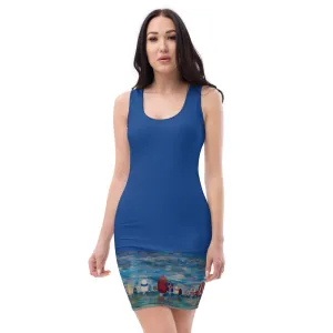 "Spinnaker Party" - Blue - Tank Sheath Dress