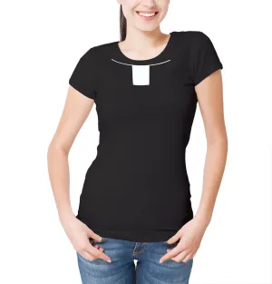 Reality Glitch Priest Collar Womens T-Shirt