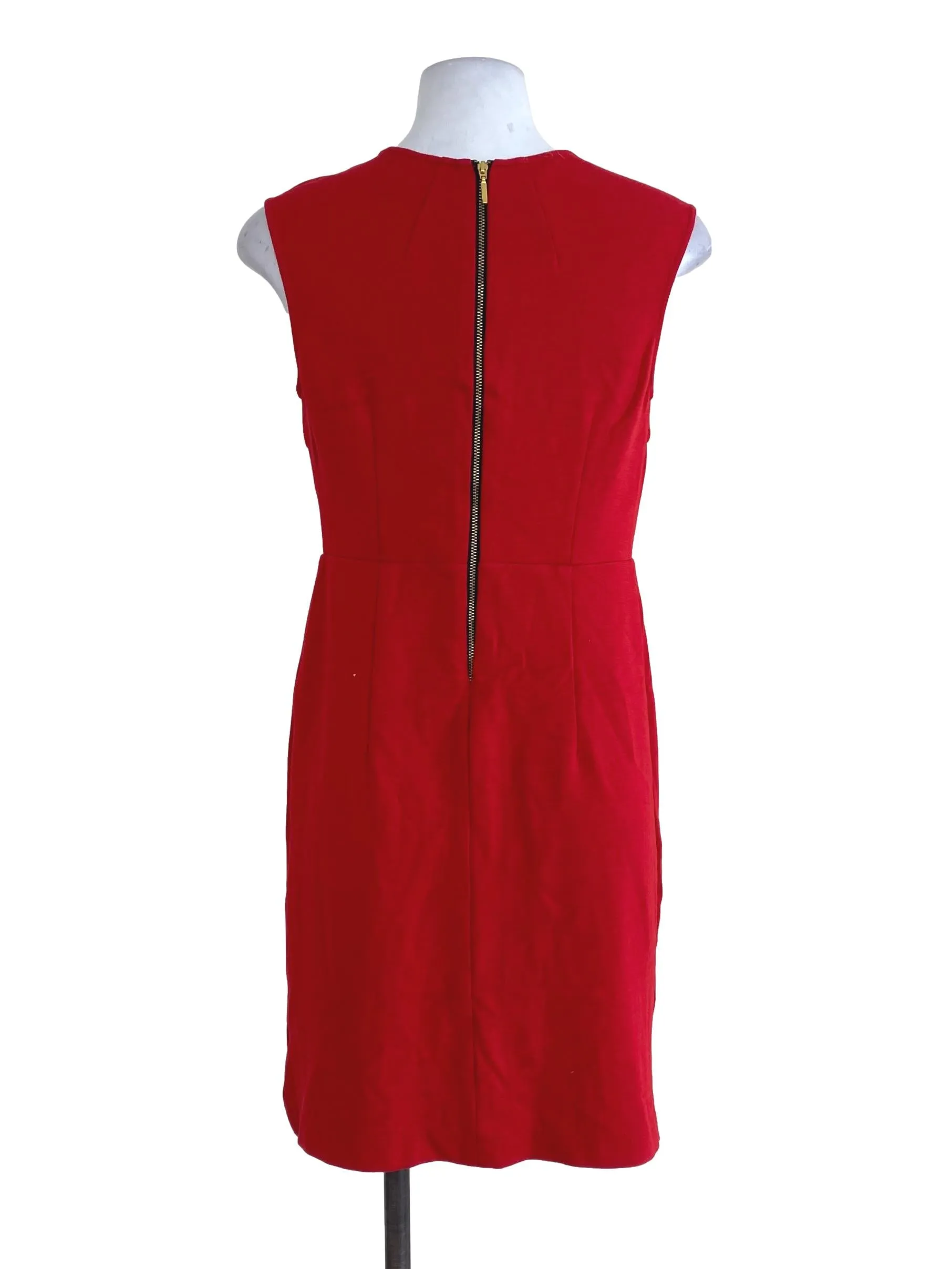 Red Plain Sheath Dress