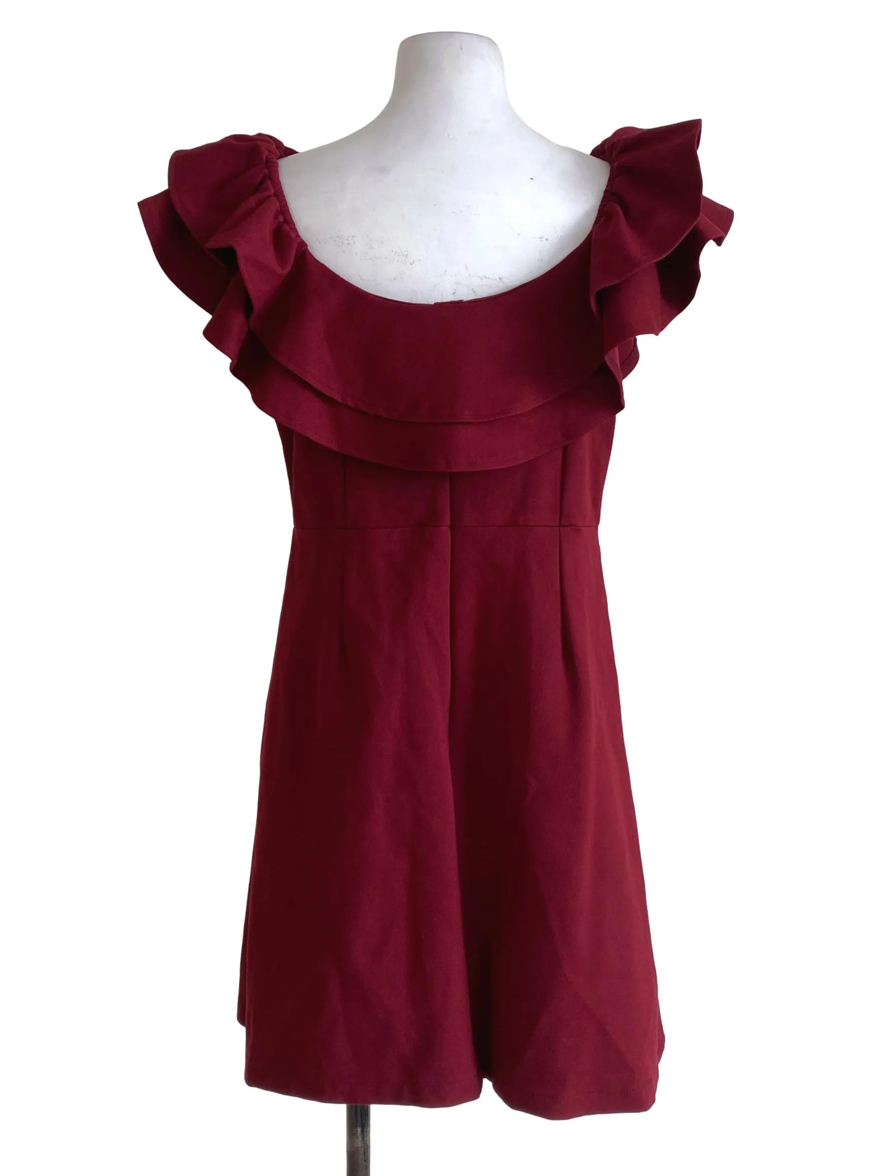 Red Ruffle Sheath Dress