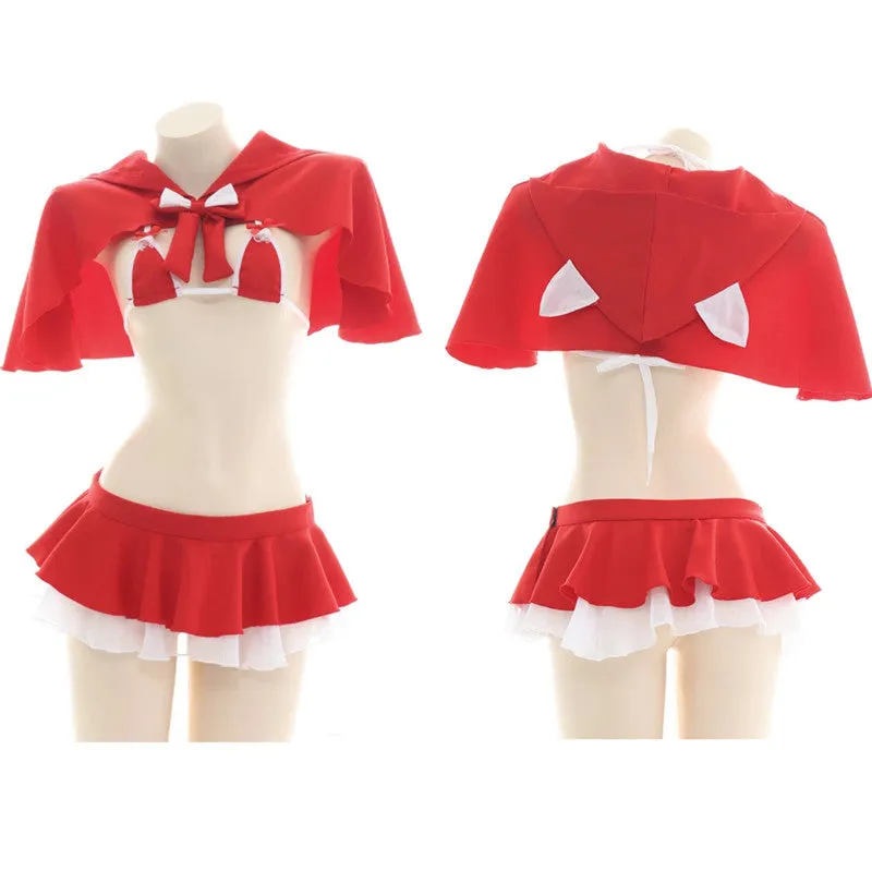 Red Uniform Cloak Suit Pajamas UB3460