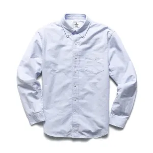 Reigning Champ Men Woven Windsor Oxford Shirt Light Blue RC-8000-LBLU