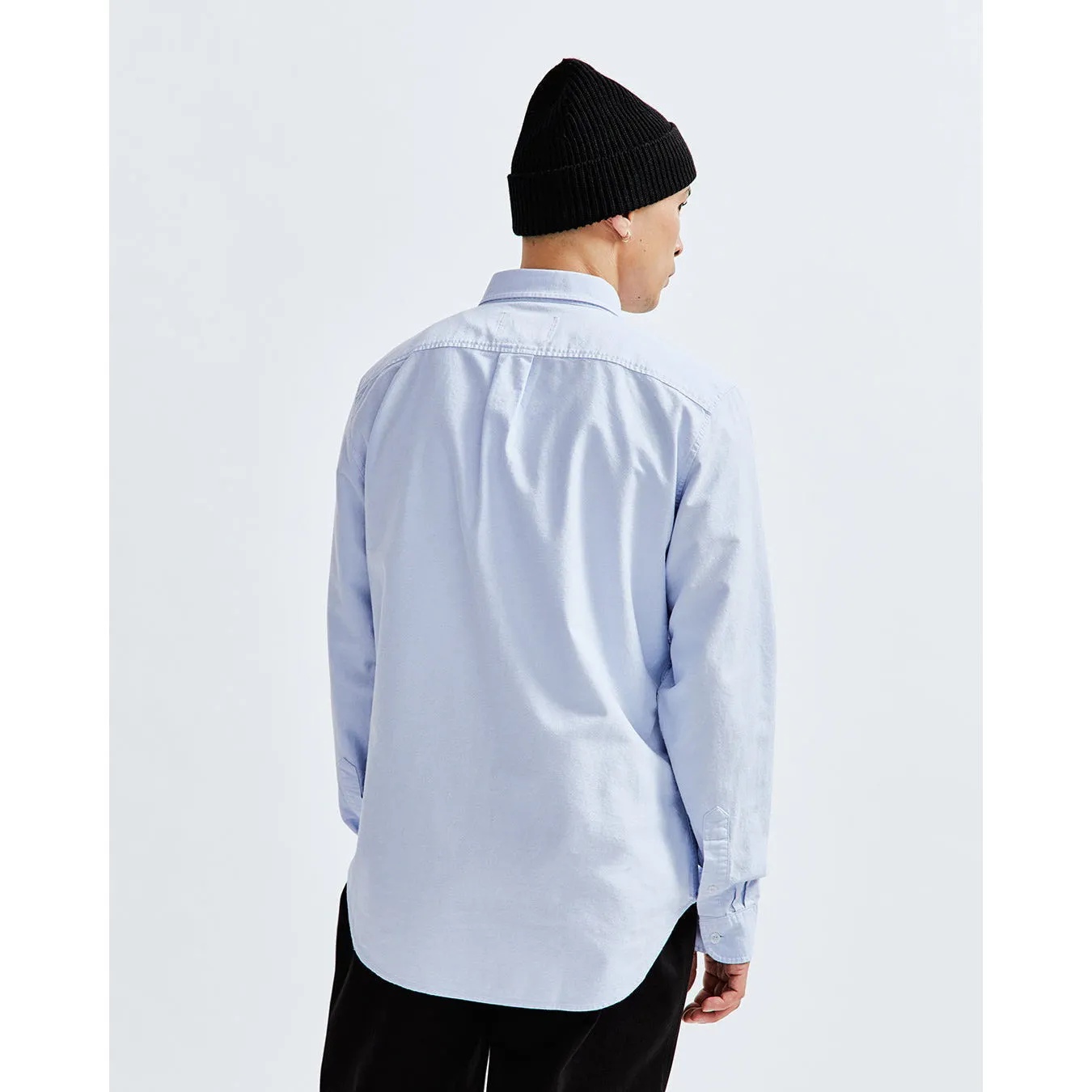 Reigning Champ Men Woven Windsor Oxford Shirt Light Blue RC-8000-LBLU
