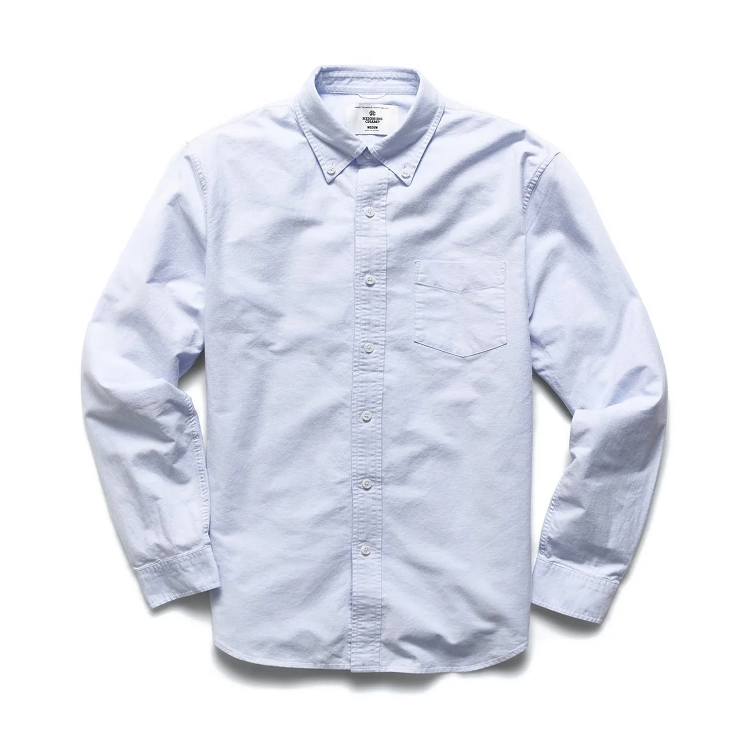 Reigning Champ Men Woven Windsor Oxford Shirt Light Blue RC-8000-LBLU