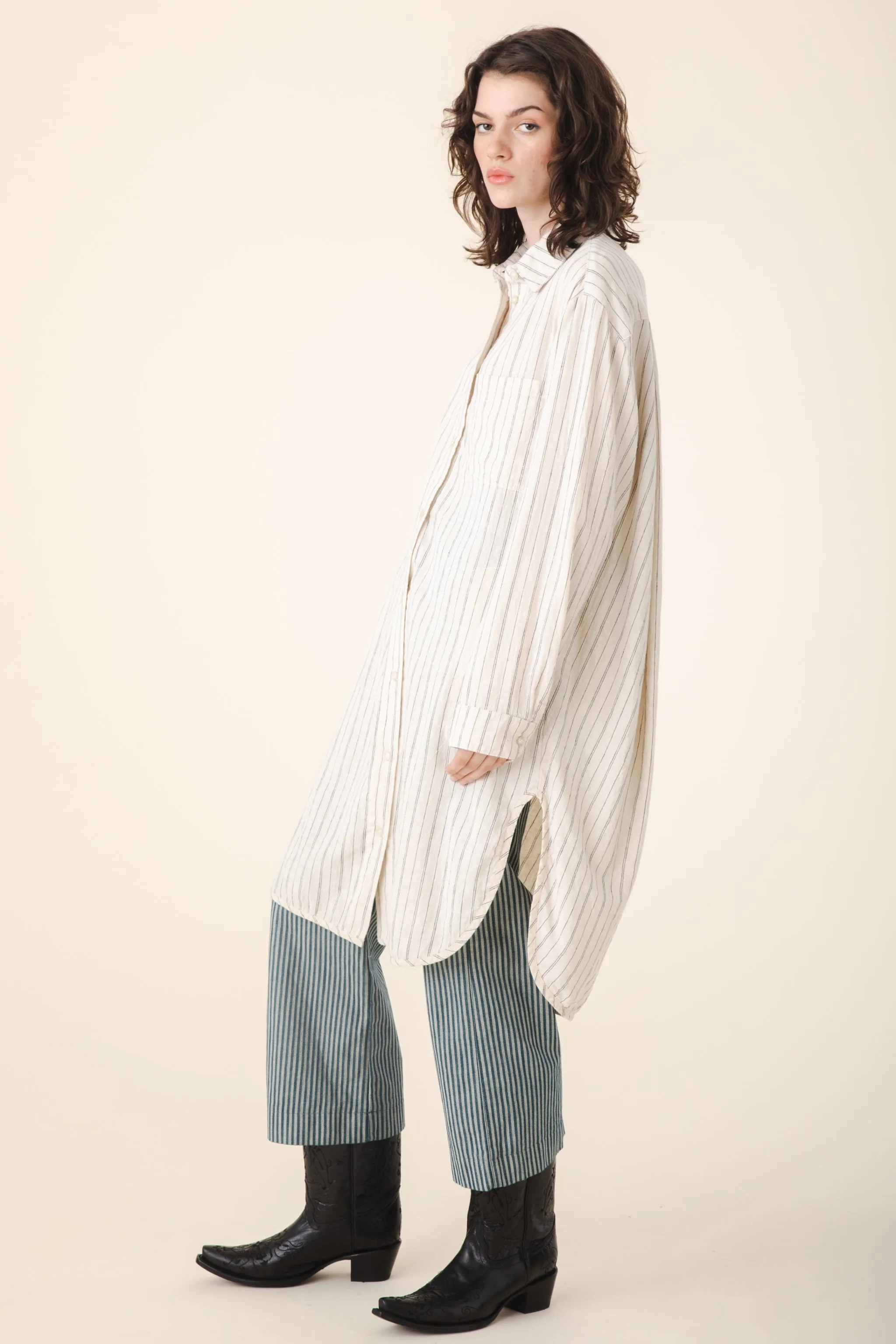 Replica Shirtdress in Natural Stripe