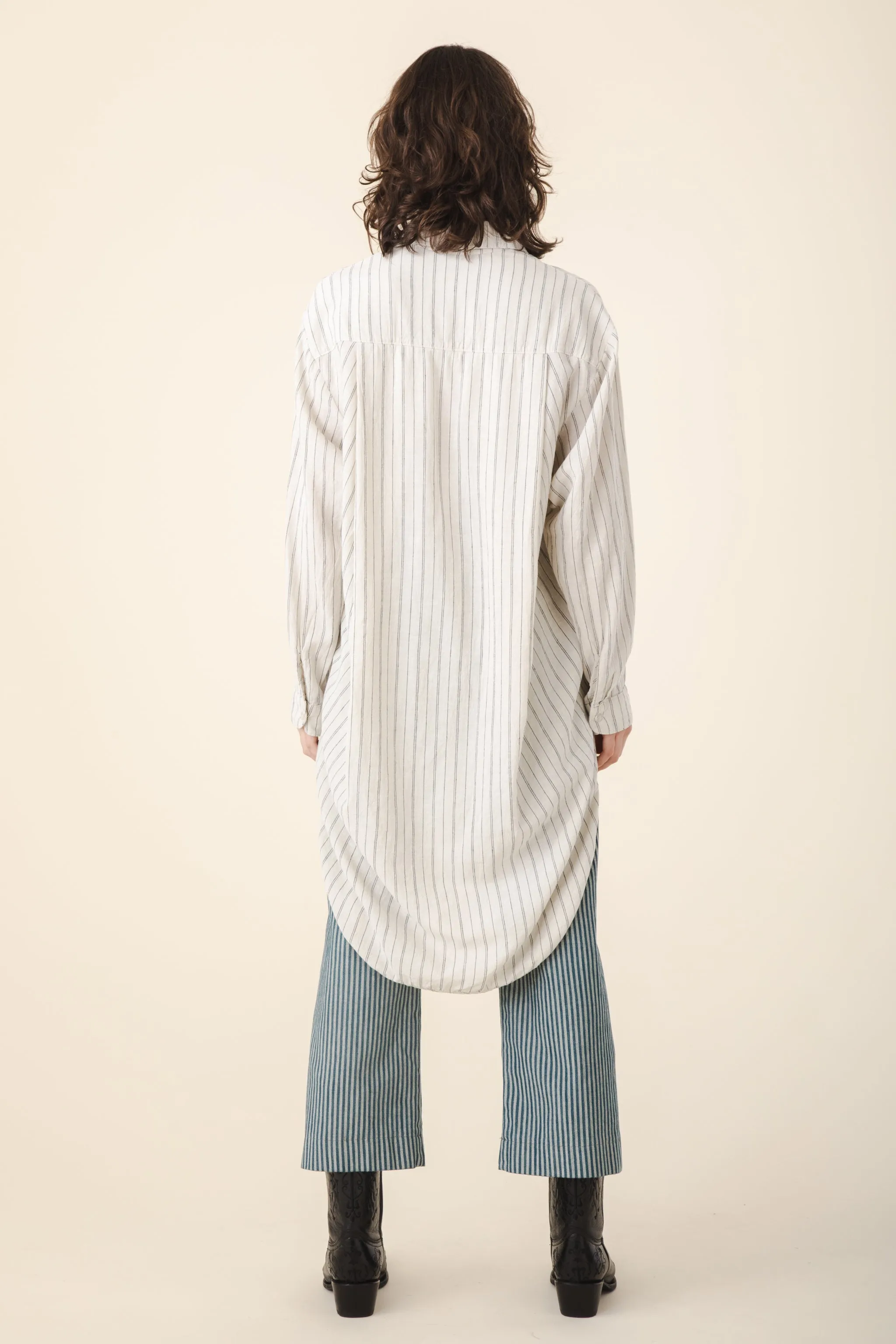 Replica Shirtdress in Natural Stripe