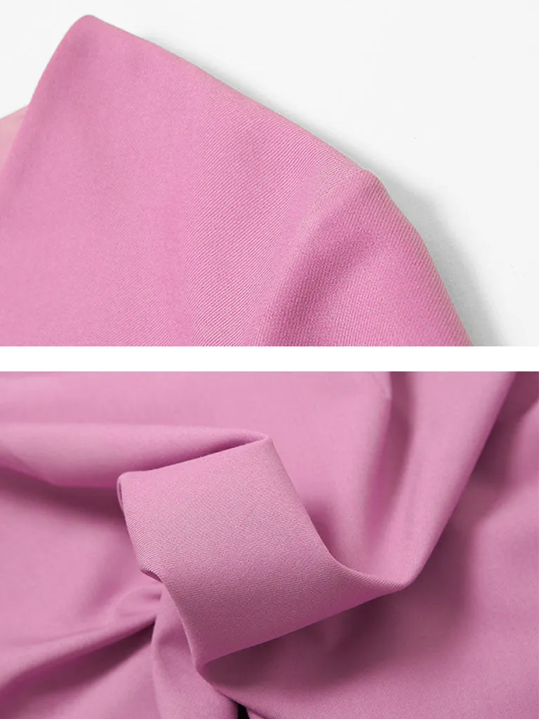 Rose Sweet V Neck 1960S Vintage Dress