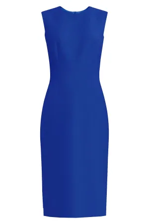Royal Blue Basic Sheath Dress -Krew