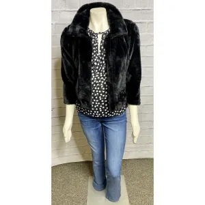 Ruffle Cap Sleeve Dot Blouse