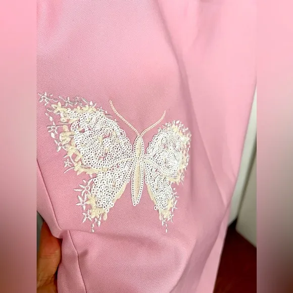 Runway Pink Sequin Bow skirt
