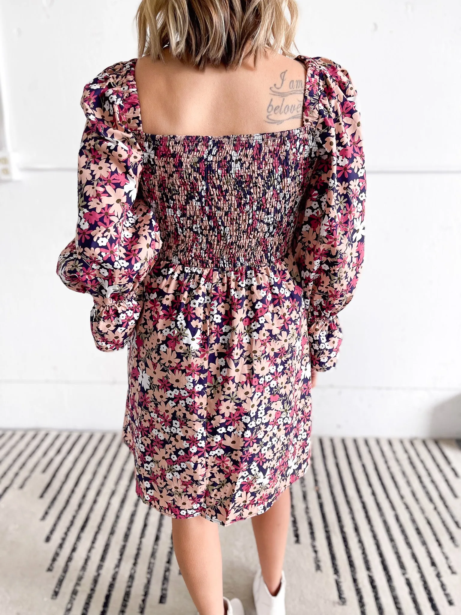 Ryan Floral Smocked Short Dress