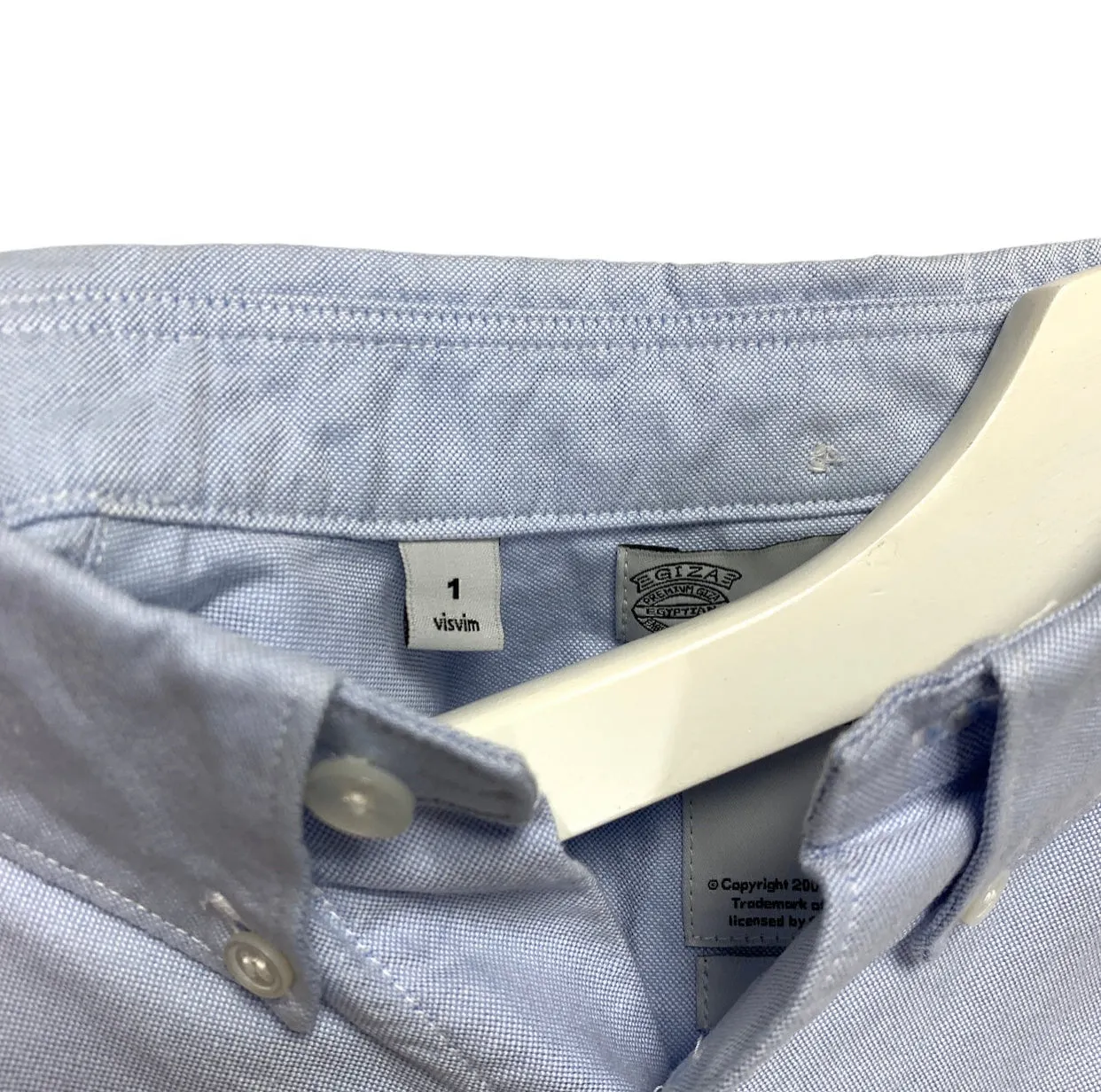 [S] VISVIM LUNGTA OXFORD B.D. S/S SHIRT GIZA Blue