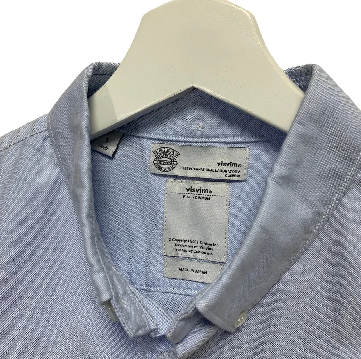 [S] VISVIM LUNGTA OXFORD B.D. S/S SHIRT GIZA Blue
