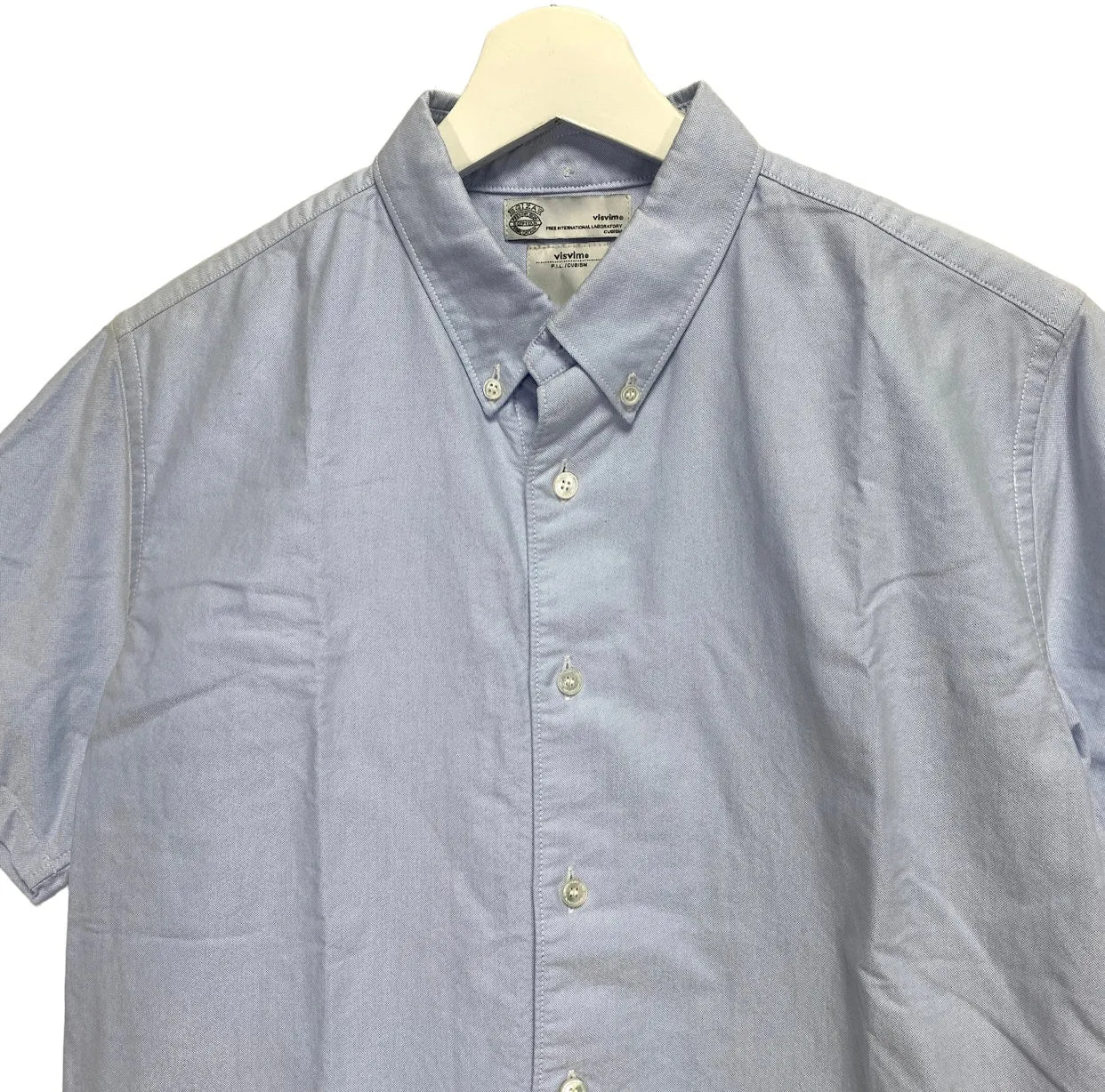 [S] VISVIM LUNGTA OXFORD B.D. S/S SHIRT GIZA Blue