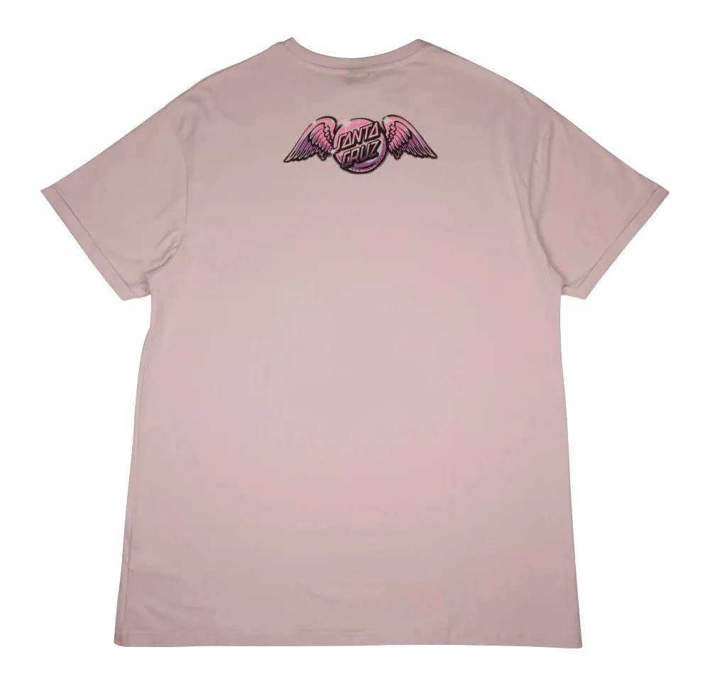 Santa Cruz Womens Dress Winged Dot T-Shirt Dress - Lilac