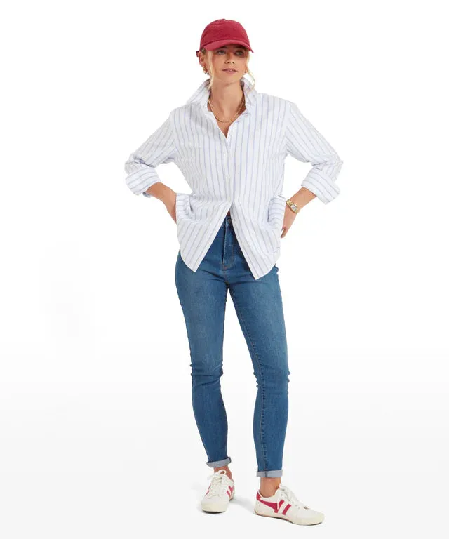 Schoffel Womens Walberswick oxford shirt - Blue stripe