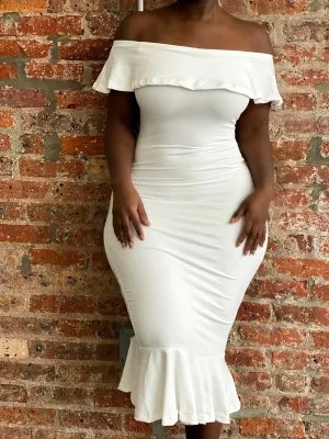 SERENA OFF-SHOULDER COTTON | DRESS