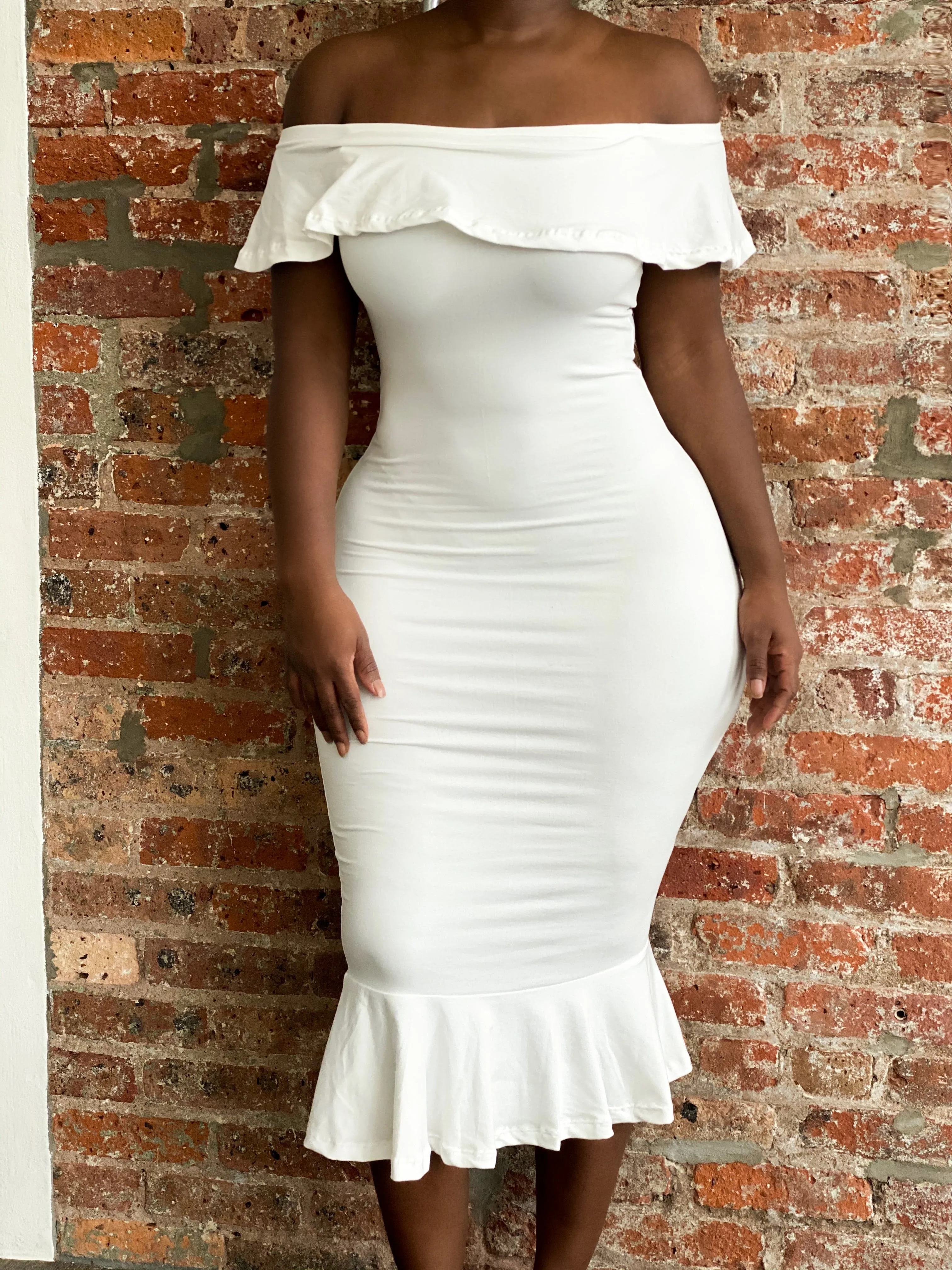 SERENA OFF-SHOULDER COTTON | DRESS
