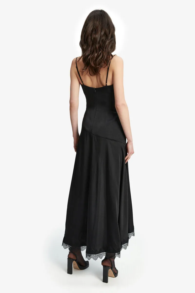 Sexy Slit Black Formal Party Dress