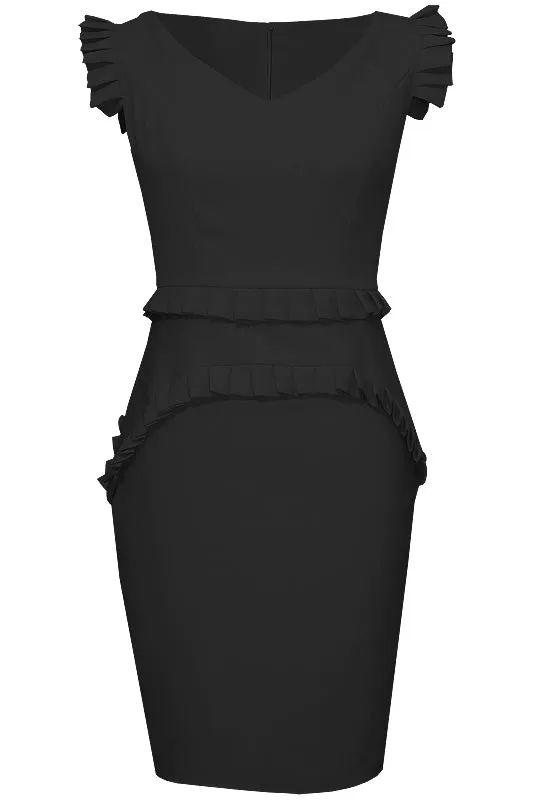 Sheath Dress with pleats- Everett
