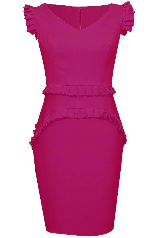 Sheath Dress with pleats- Everett