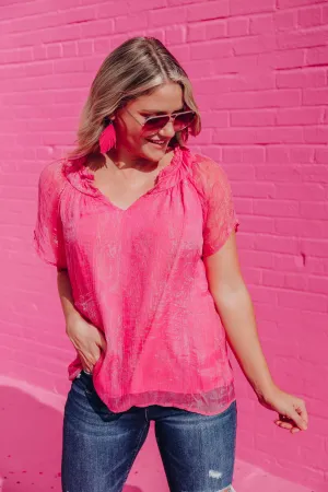 Shimmering Magenta Blouse