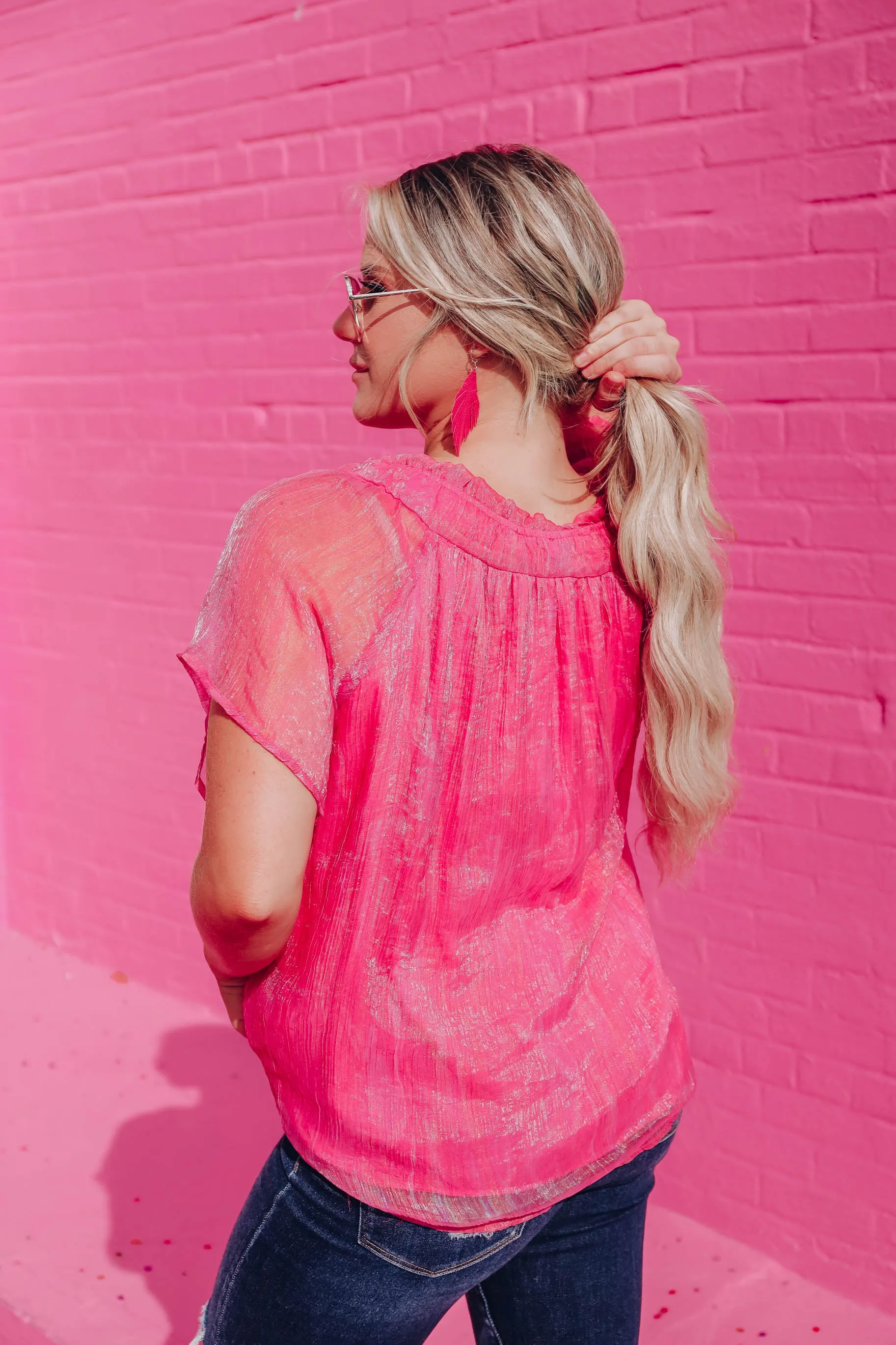 Shimmering Magenta Blouse
