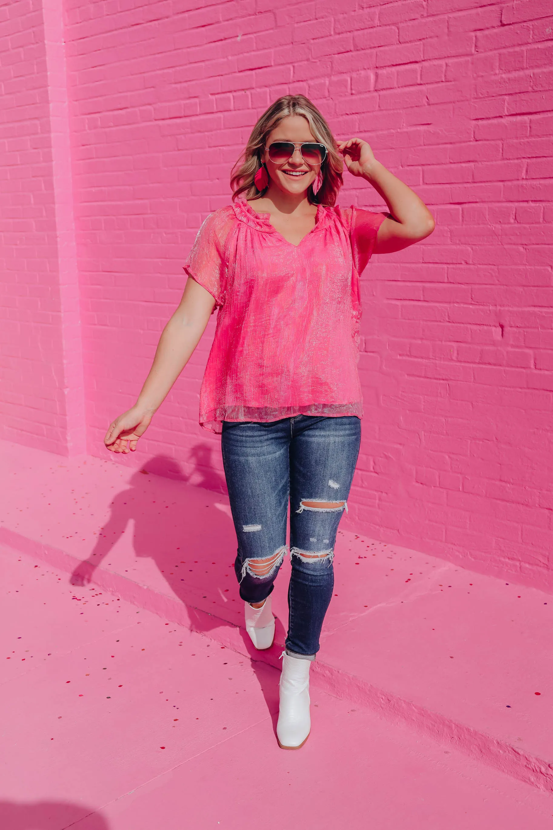 Shimmering Magenta Blouse