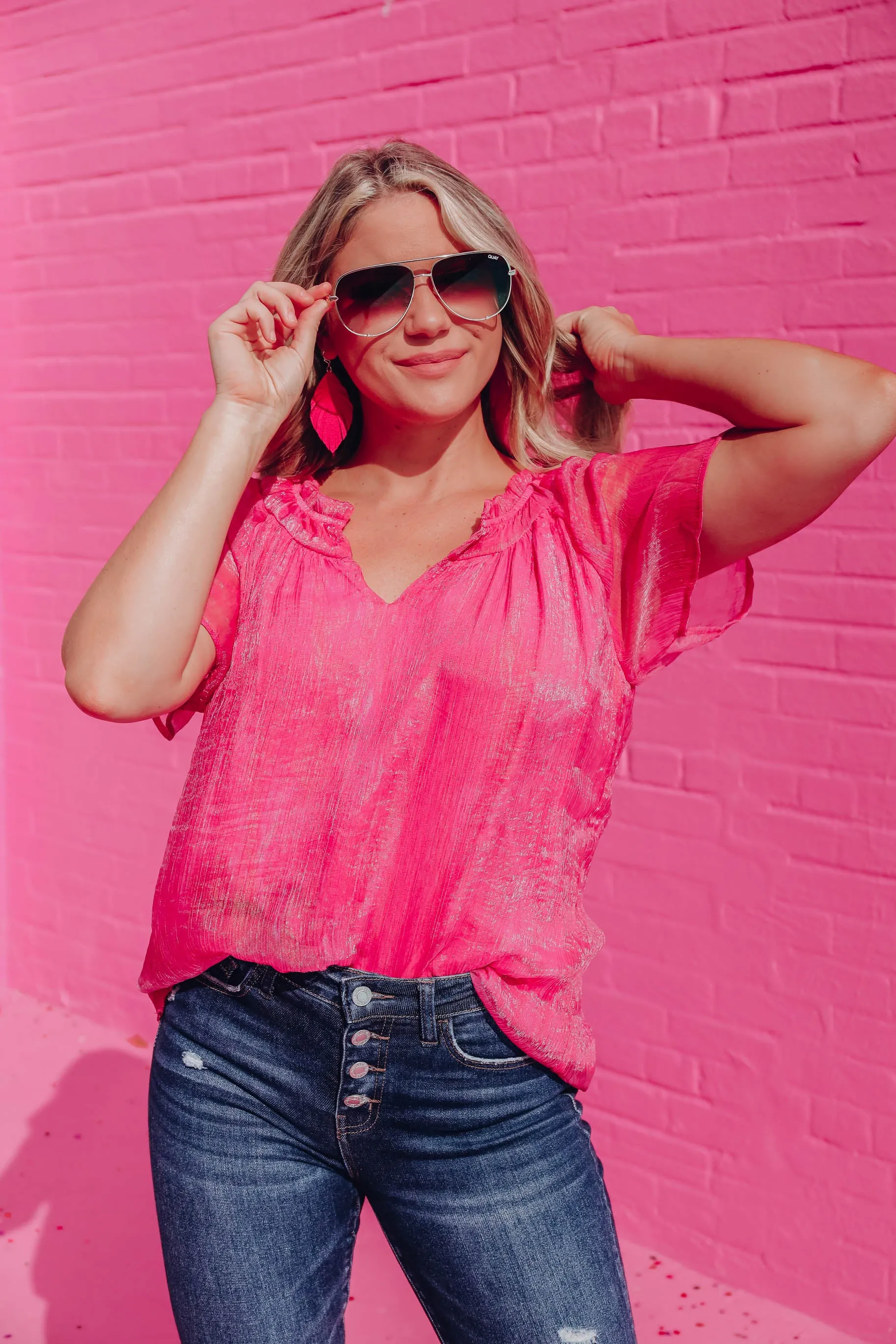 Shimmering Magenta Blouse