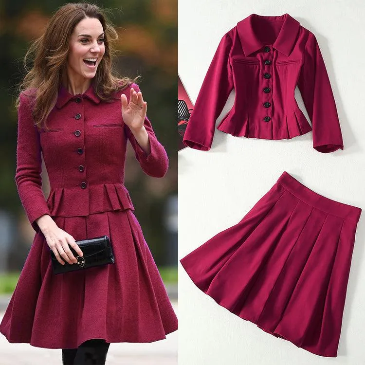 Short  suit skirt two-piece suit