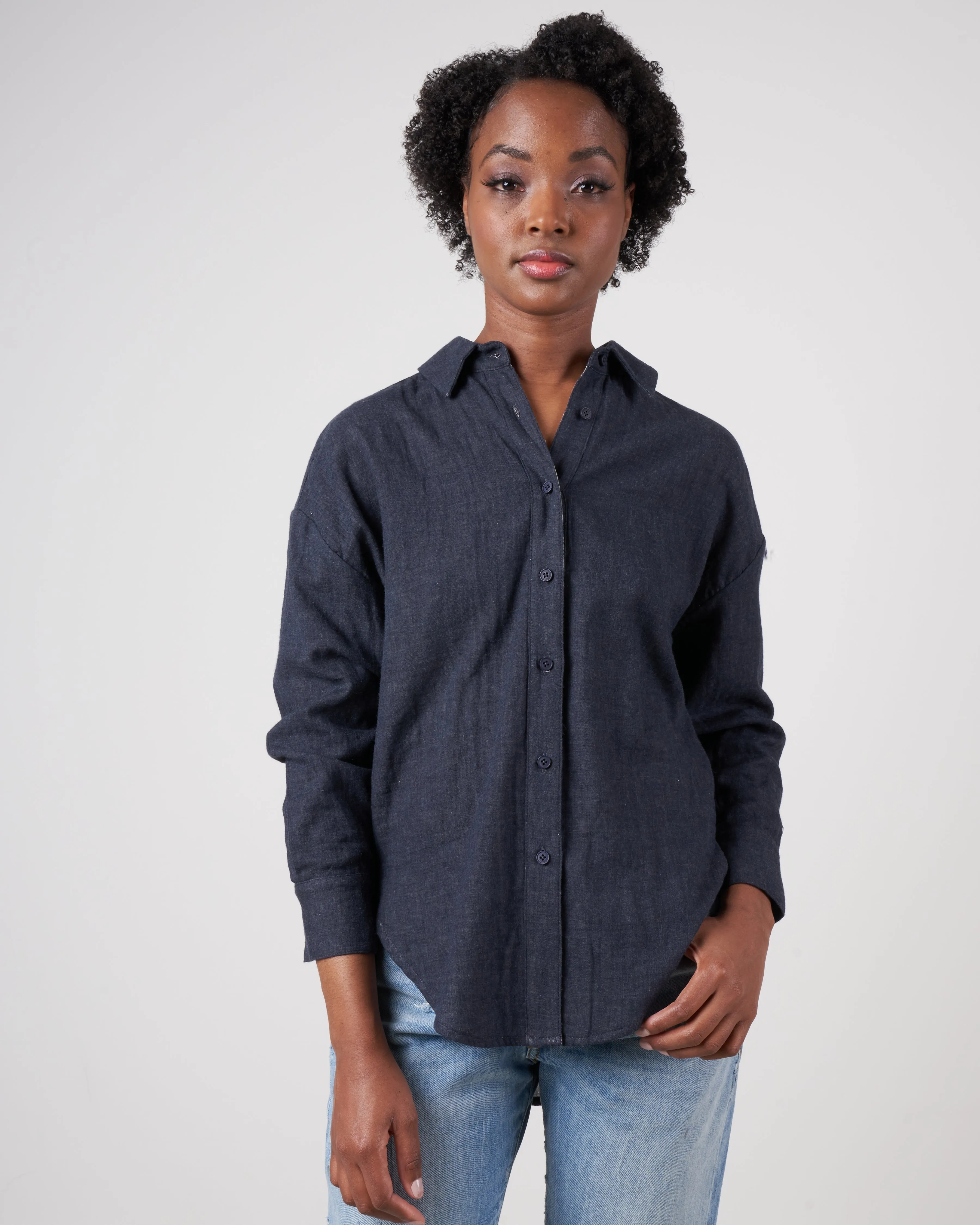 signature dolman shirt - navy