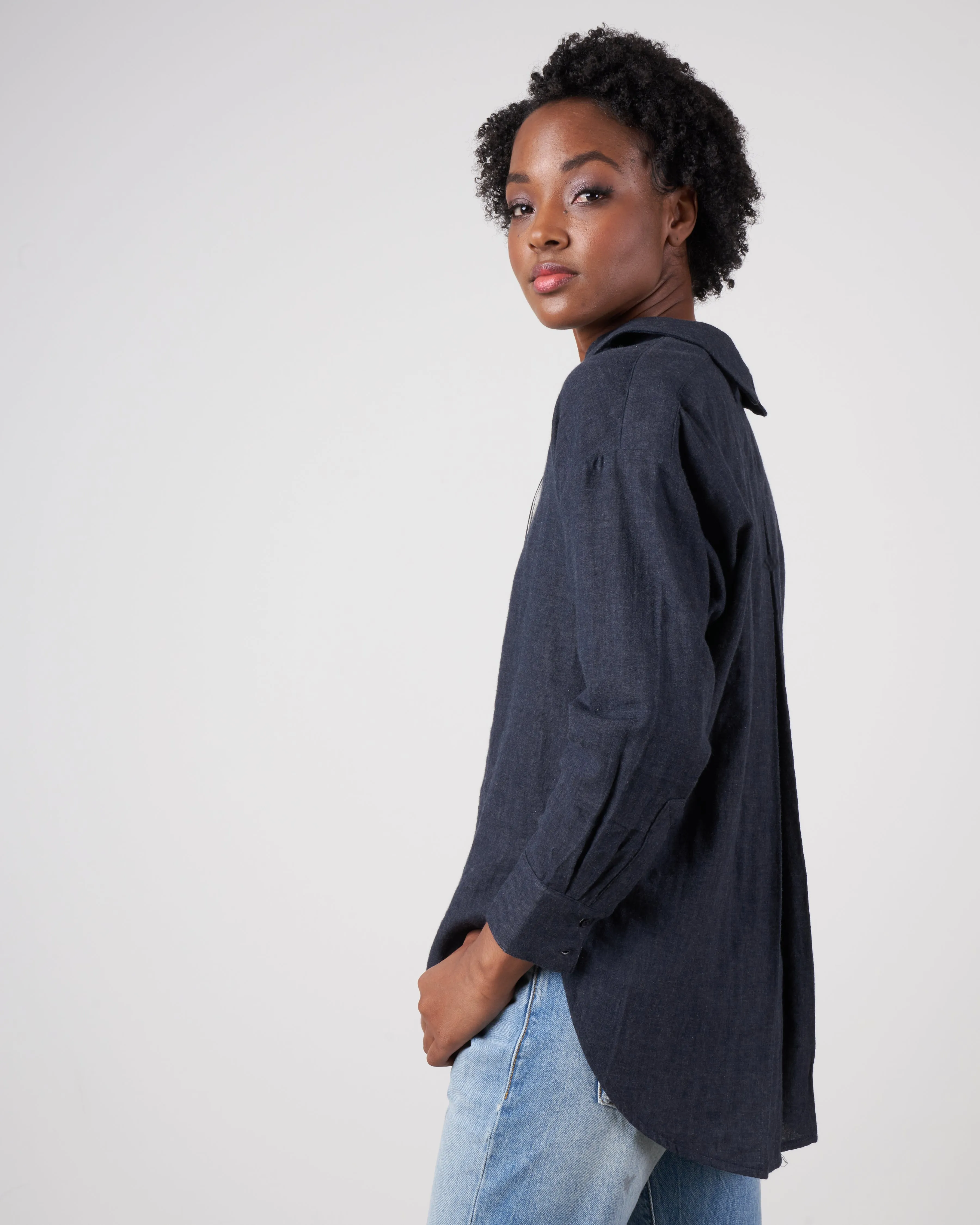 signature dolman shirt - navy