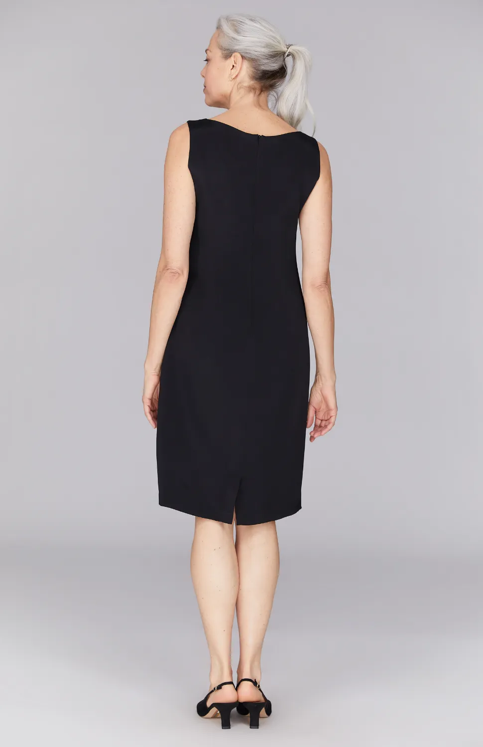 Silk High Neck Sheath Dress