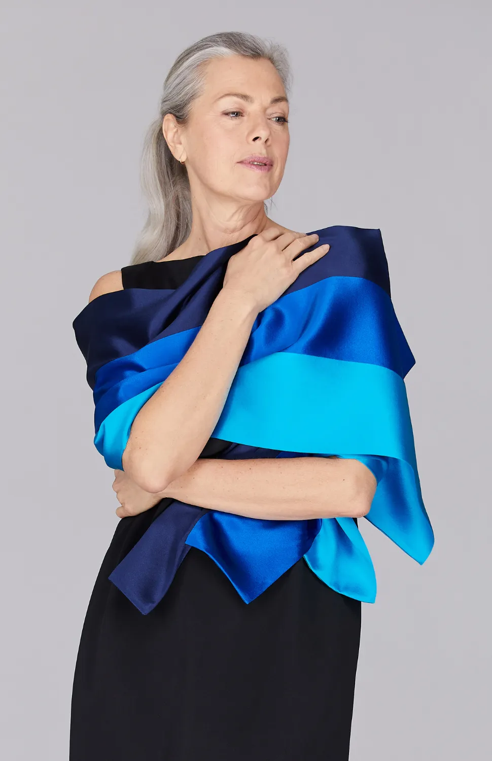 Silk High Neck Sheath Dress