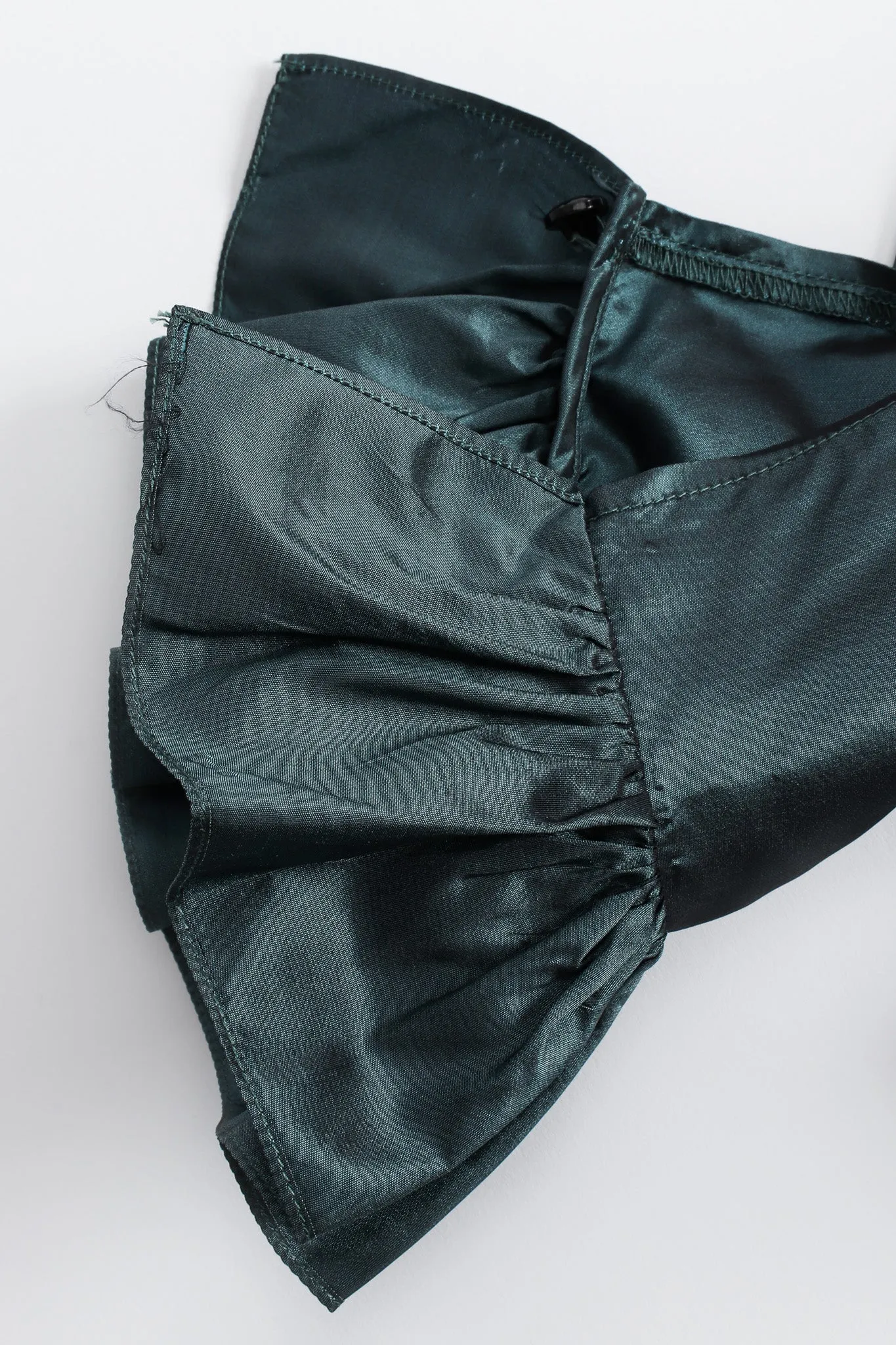 Silk Taffeta Ruffle Blouse