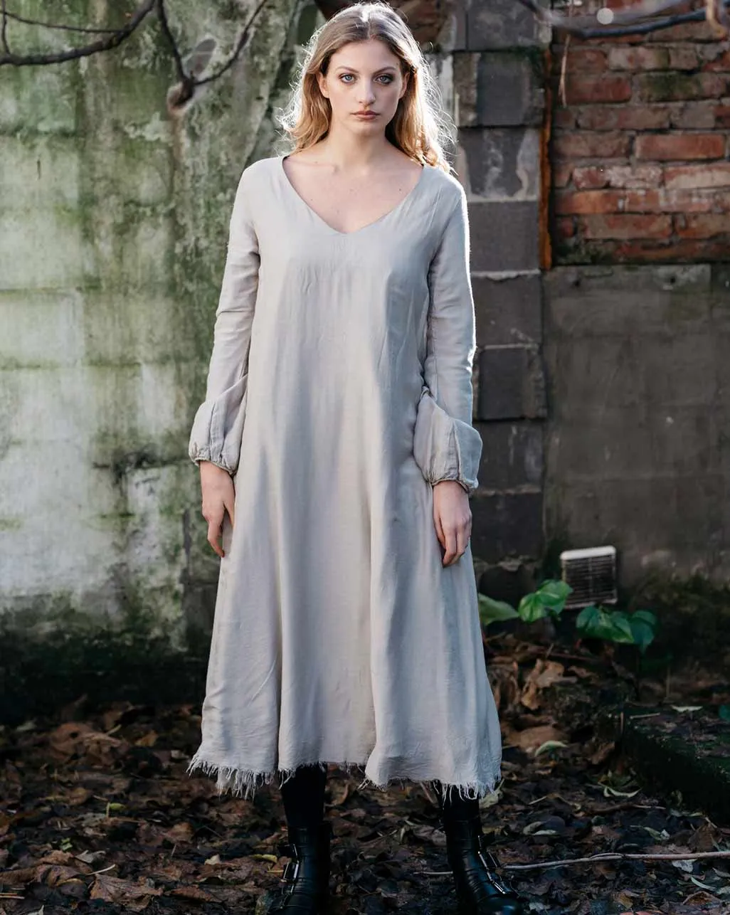 Silky V-Neck Maxi Dress