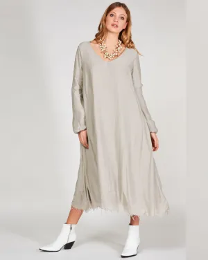 Silky V-Neck Maxi Dress