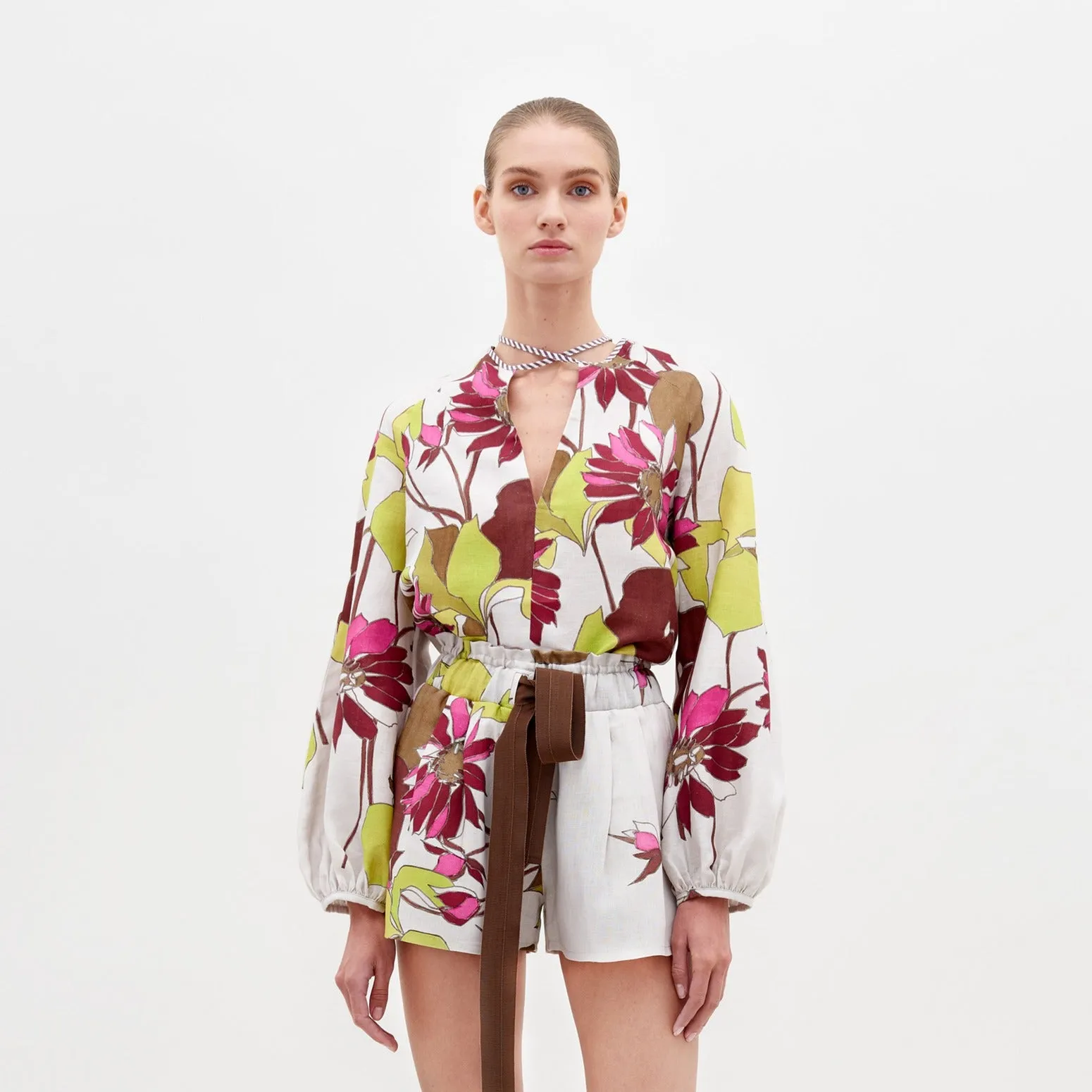 Silvia Tcherassi Molveno Blouse in Botanical Multifloral
